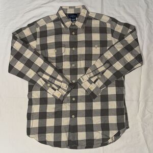 Polo Ralph Lauren Shirt‎ Adult L Beige Plaid Flannel Classic Outdoors Casual Men